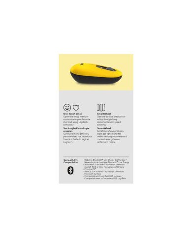 Logitech POP  Mouse  customizable emoji  optical  4 buttons  wire
