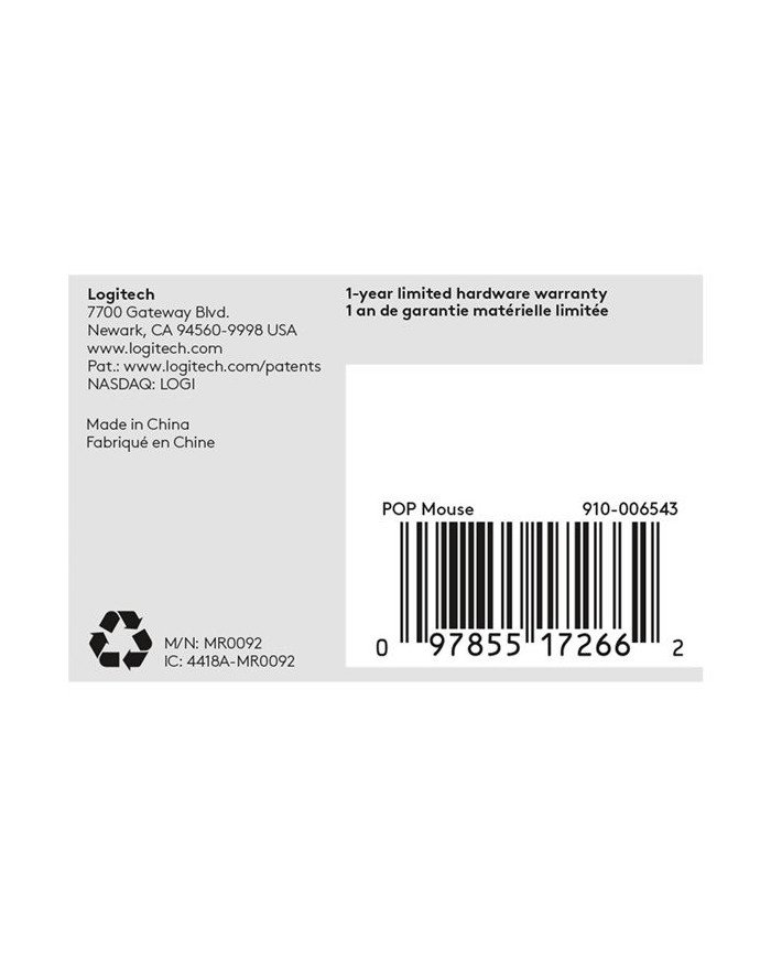 Logitech POP  Mouse  customizable emoji  optical  4 buttons  wire