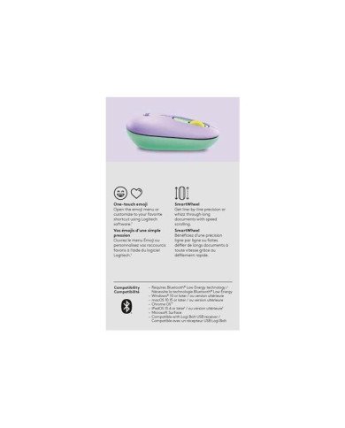 Logitech POP  Mouse  compact  optical  4 buttons  wireless  Blue