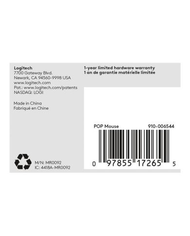 Logitech POP  Mouse  compact  optical  4 buttons  wireless  Blue