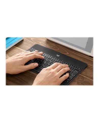 Teclado Logitech KeysToGo  Keyboard  Bluetooth  waterproof  black  for