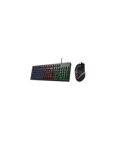 Xtech  Keyboard and mouse set  Wired  Spanish  USB  Black  Gamin