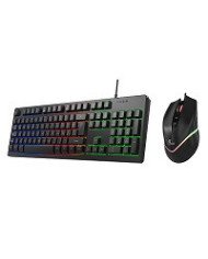 Xtech  Keyboard and mouse set  Wired  Spanish  USB  Black  Gamin