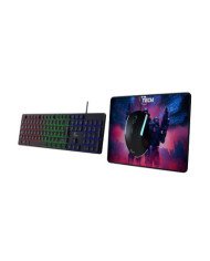 Xtech  Keyboard mouse and mouse pad  Wired  Spanish  USB  Black 