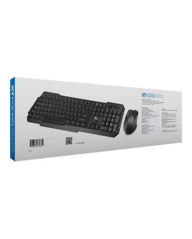 Xtech XTK309S  Keyboard and mouse set  wireless  24 GHz  QWERTY 